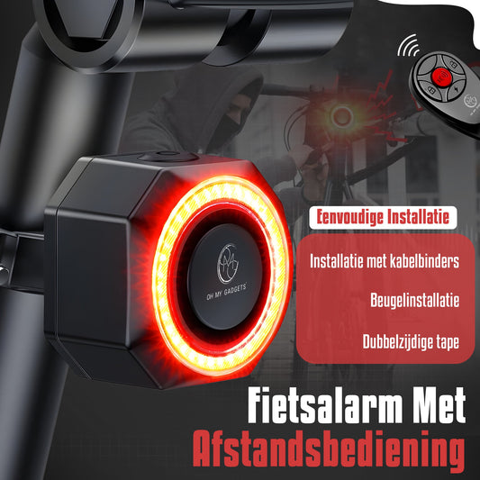 O.M.G Fietsalarm met Achterlicht en Remsensor - OMGSecurity