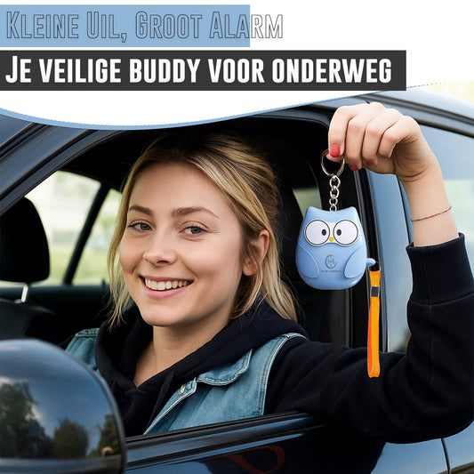 O.M.G Persoonlijk Alarm Uil Blauw 130dB - OMGSecurity