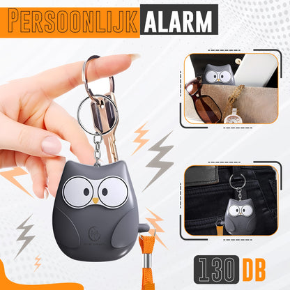 O.M.G Persoonlijk Alarm Uil Grijs 130dB - OMGSecurity