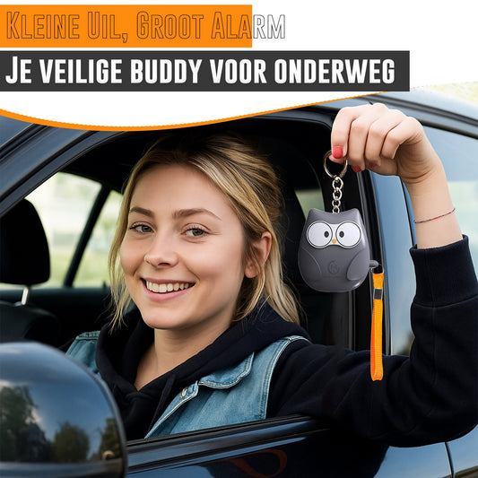 O.M.G Persoonlijk Alarm Uil Grijs 130dB - OMGSecurity
