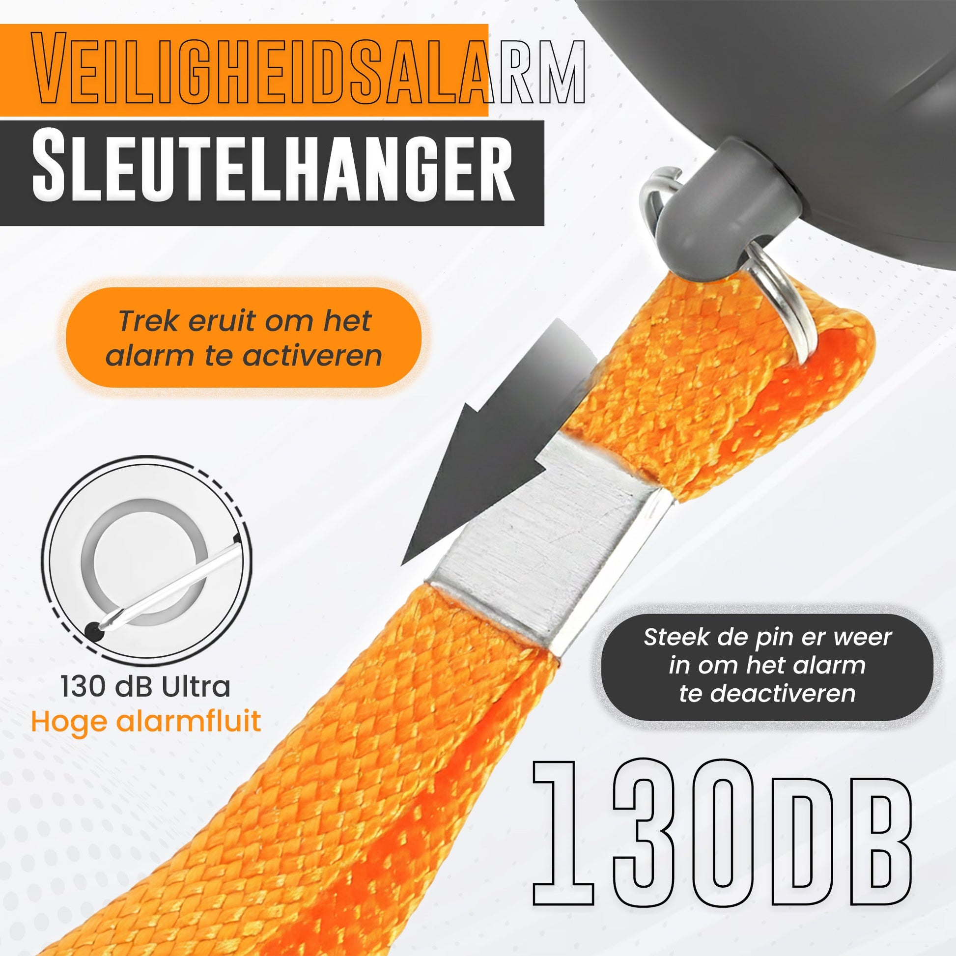 O.M.G Persoonlijk Alarm Uil Grijs 130dB - OMGSecurity