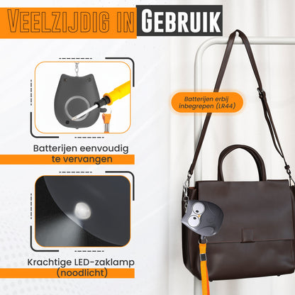 O.M.G Persoonlijk Alarm Uil Grijs 130dB - OMGSecurity