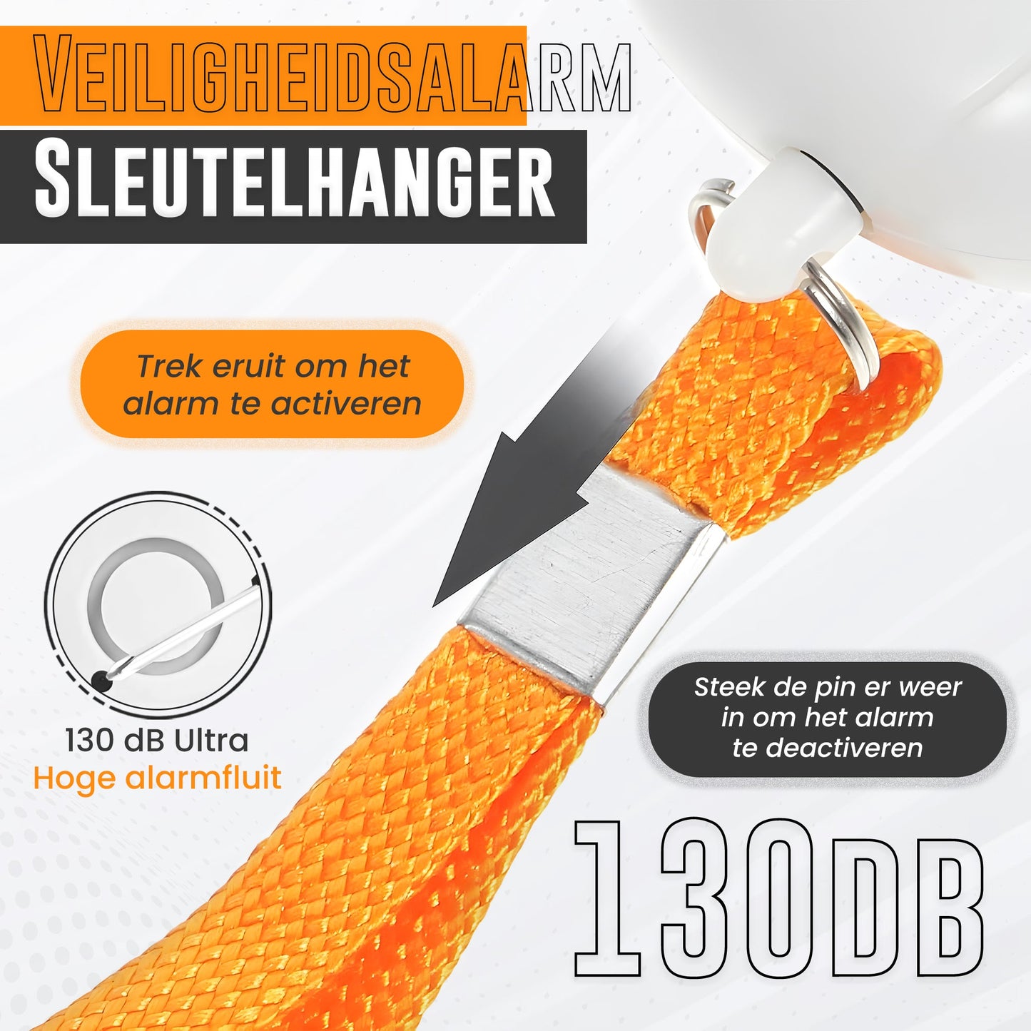 O.M.G Persoonlijk Alarm Uil Wit 130dB - OMGSecurity