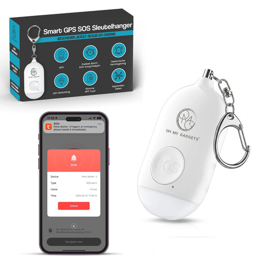 O.M.G Smart GPS Persoonlijk Alarm met 130 dB Sirene - OMGSecurity